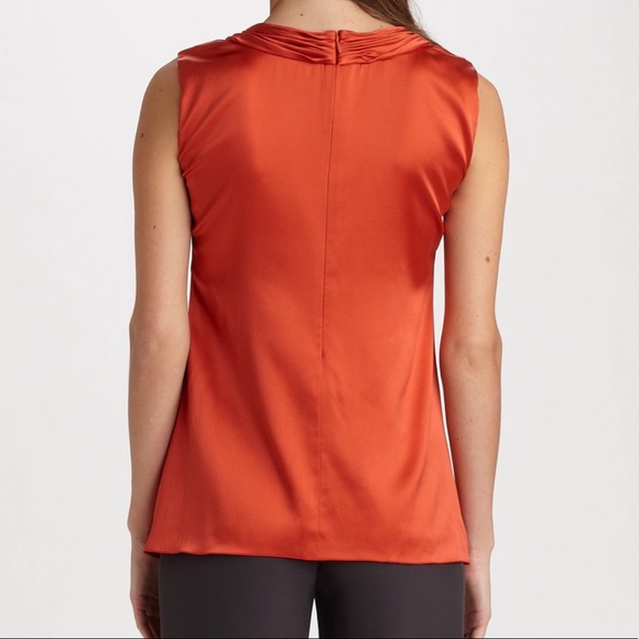 Armani Collezioni Ruffle-Front Silk Blouse Authentic - Picture 9 of 14